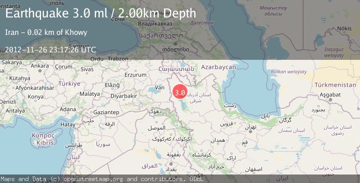 Map of NORTHWESTERN IRAN