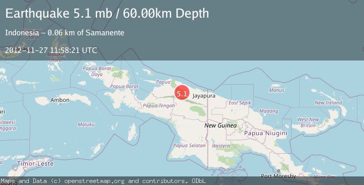 Map of PAPUA, INDONESIA