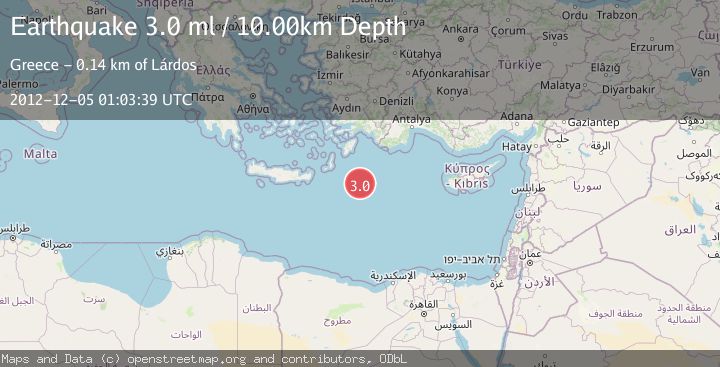 Map of EASTERN MEDITERRANEAN SEA