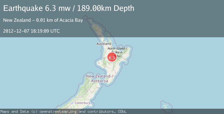Map of NORTH ISLAND OF NEW ZEALAND