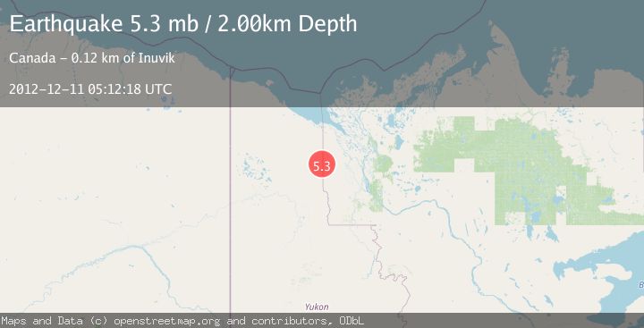 Map of NORTHERN YUKON TERRITORY, CANADA