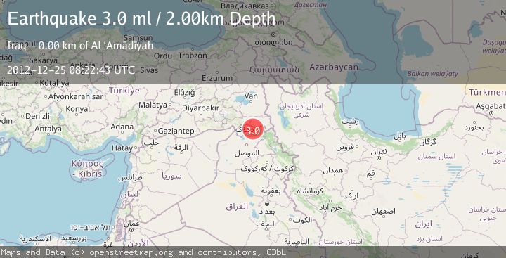 Map of TURKEY-IRAQ BORDER REGION