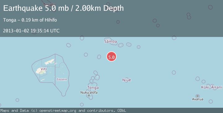 Map of SAMOA ISLANDS REGION