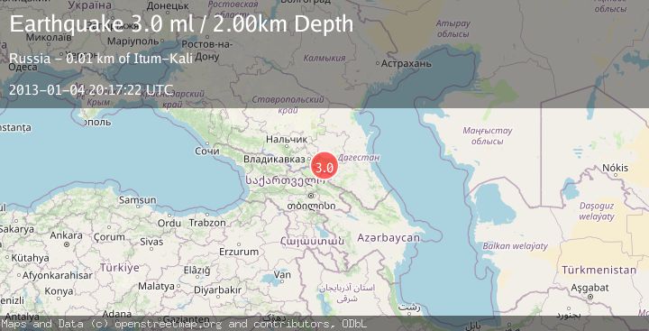 Map of CAUCASUS REGION, RUSSIA