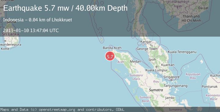 Map of NORTHERN SUMATRA, INDONESIA