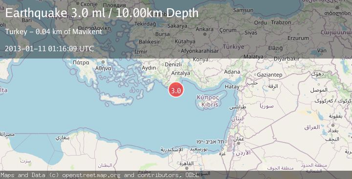 Map of EASTERN MEDITERRANEAN SEA