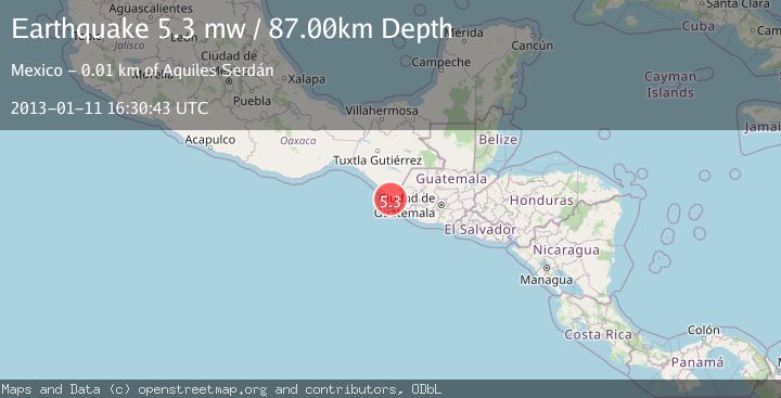 Map of OFFSHORE CHIAPAS, MEXICO