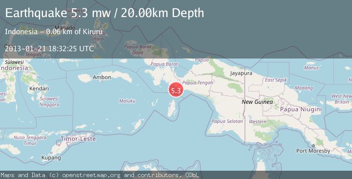 Map of NEAR S COAST OF PAPUA, INDONESIA