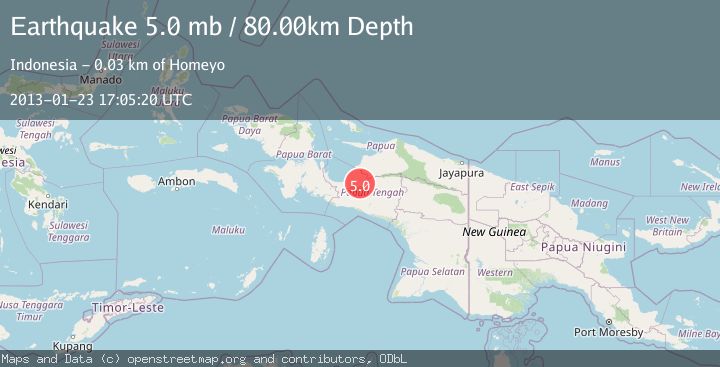 Map of PAPUA, INDONESIA