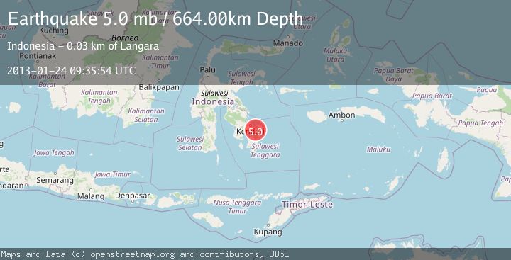 Map of SULAWESI, INDONESIA