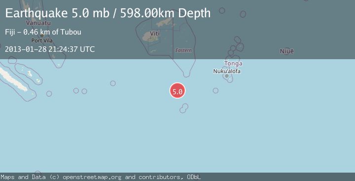 Map of SOUTH OF FIJI ISLANDS