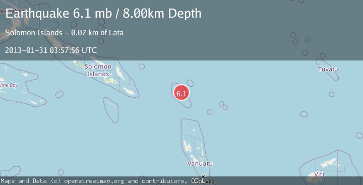 Map of SANTA CRUZ ISLANDS