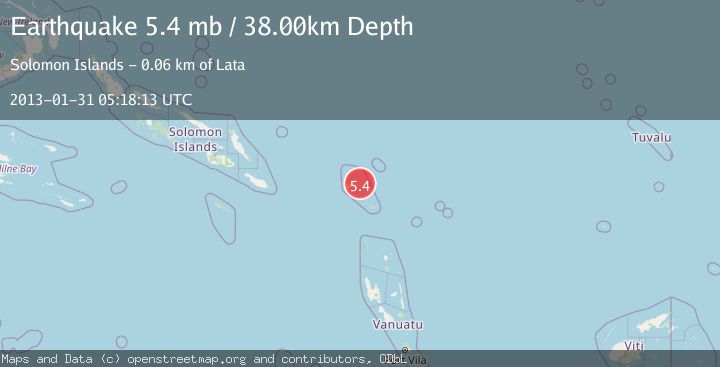 Map of SANTA CRUZ ISLANDS