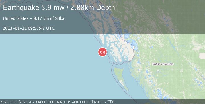 Map of SOUTHEASTERN ALASKA