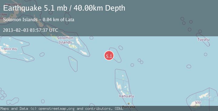 Map of SANTA CRUZ ISLANDS