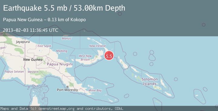 Map of NEW IRELAND REGION, P.N.G.