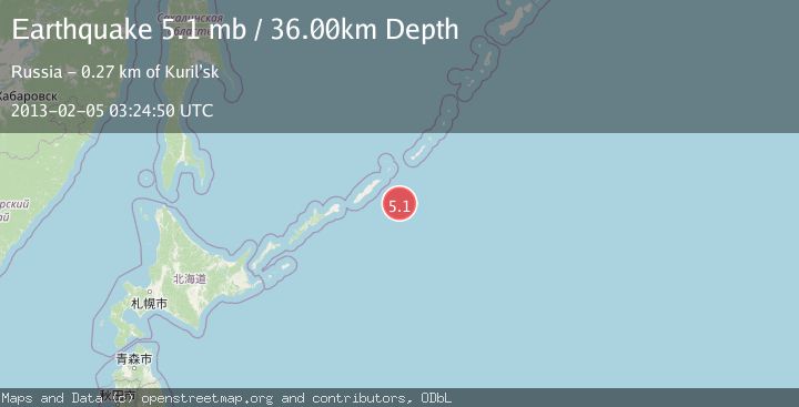 Map of KURIL ISLANDS