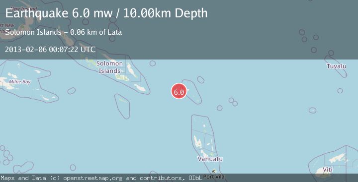 Map of SANTA CRUZ ISLANDS