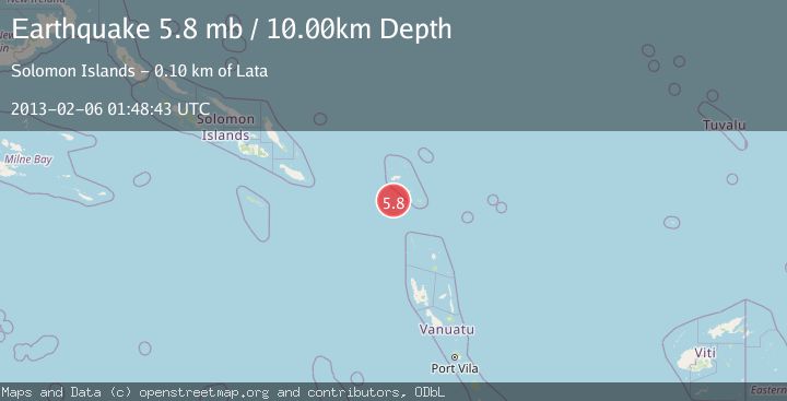 Map of SANTA CRUZ ISLANDS