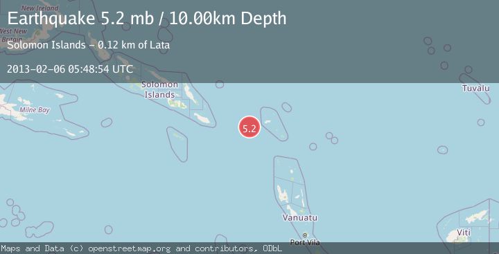 Map of SANTA CRUZ ISLANDS REGION