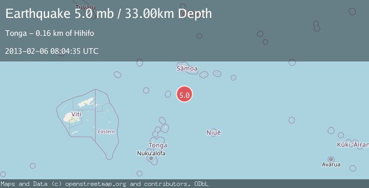 Map of SAMOA ISLANDS REGION