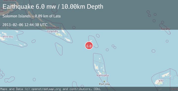 Map of SANTA CRUZ ISLANDS