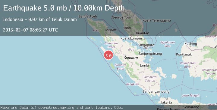 Map of NIAS REGION, INDONESIA