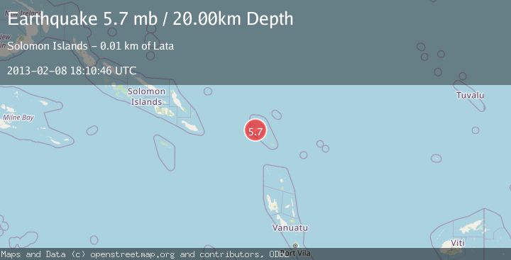 Map of SANTA CRUZ ISLANDS
