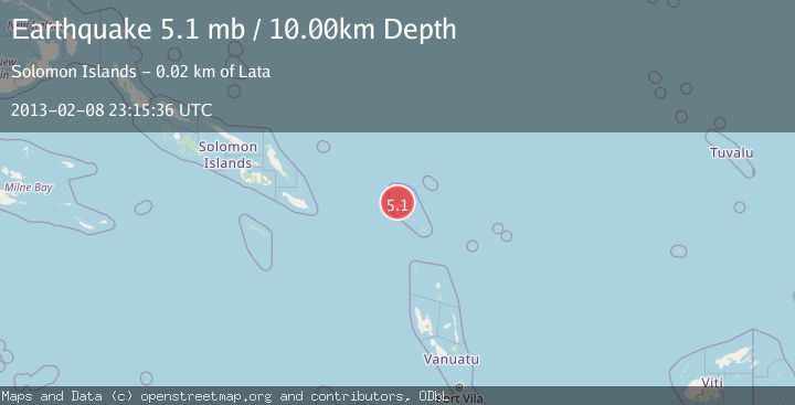 Map of SANTA CRUZ ISLANDS