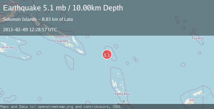 Map of SANTA CRUZ ISLANDS