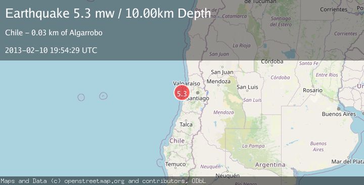 Map of OFFSHORE VALPARAISO, CHILE