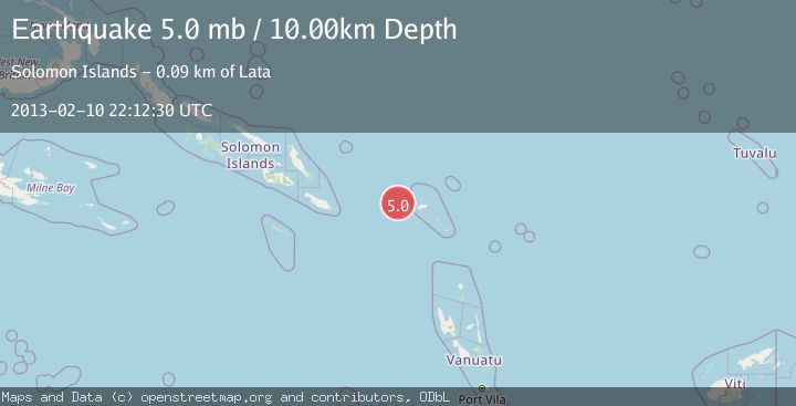 Map of SANTA CRUZ ISLANDS REGION