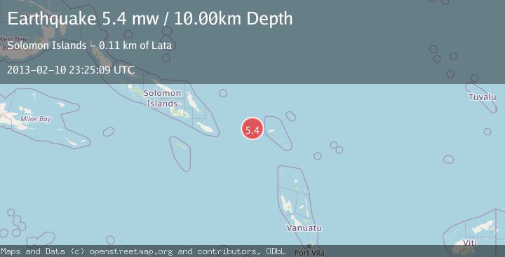 Map of SANTA CRUZ ISLANDS REGION