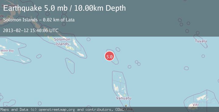Map of SANTA CRUZ ISLANDS