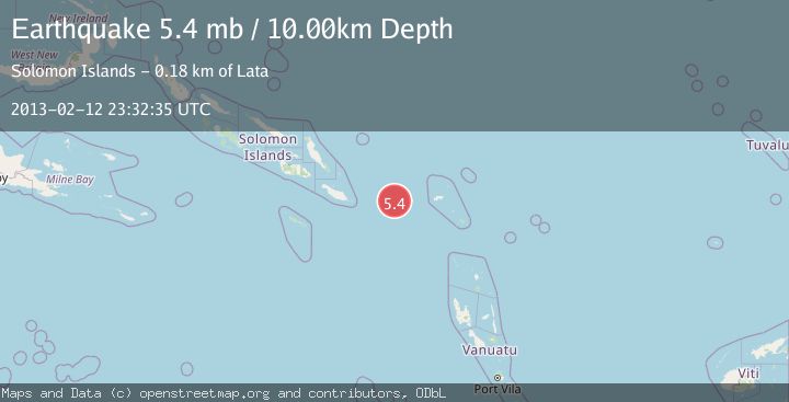 Map of SANTA CRUZ ISLANDS REGION