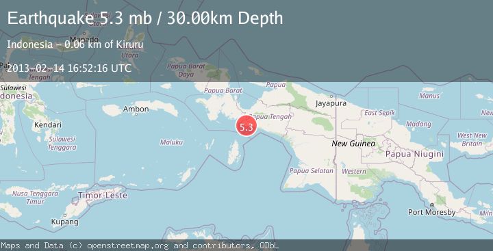 Map of NEAR S COAST OF PAPUA, INDONESIA