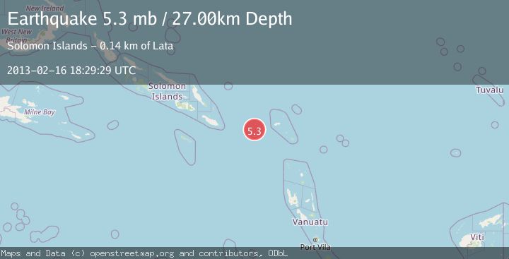 Map of SANTA CRUZ ISLANDS REGION