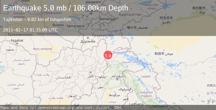 Map of HINDU KUSH REGION, AFGHANISTAN