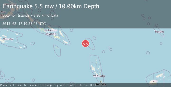 Map of SANTA CRUZ ISLANDS