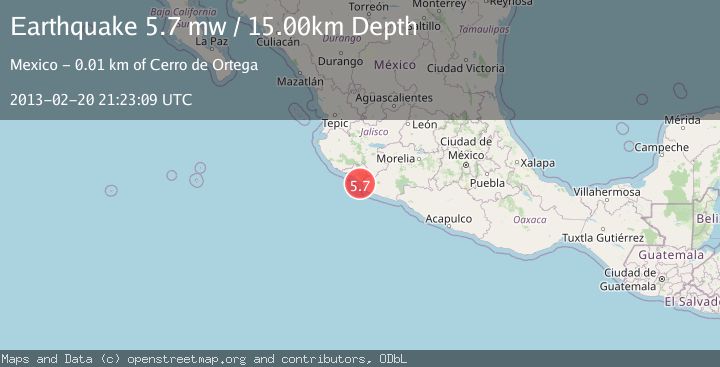 Map of OFFSHORE MICHOACAN, MEXICO