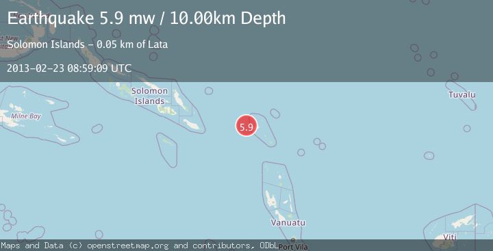 Map of SANTA CRUZ ISLANDS