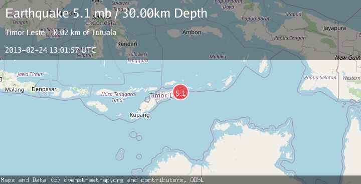 Map of EAST TIMOR REGION