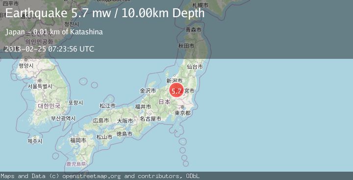 Map of EASTERN HONSHU, JAPAN