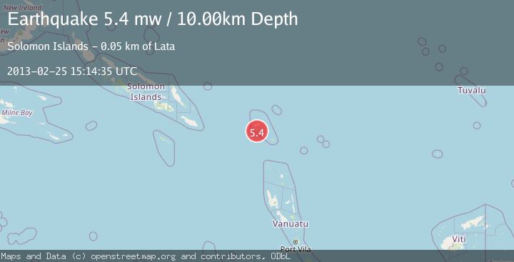 Map of SANTA CRUZ ISLANDS