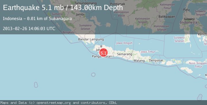 Map of JAVA, INDONESIA