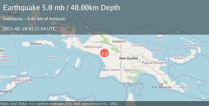 Map of PAPUA, INDONESIA