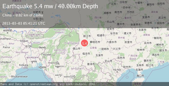 Map of YUNNAN, CHINA