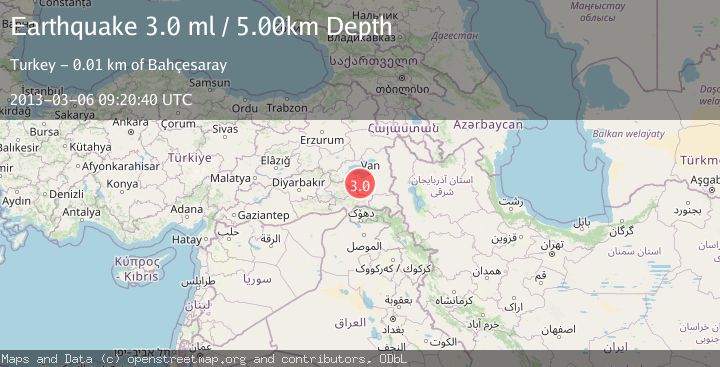 Map of EASTERN TURKEY