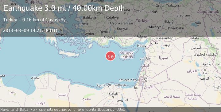 Map of EASTERN MEDITERRANEAN SEA