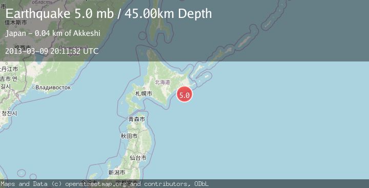 Map of HOKKAIDO, JAPAN REGION